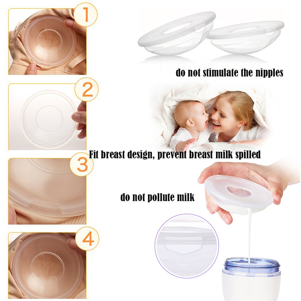 2pc Silica Gel Collection Cover Baby Feeding Breast Milk Collector